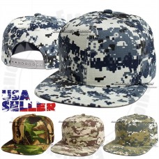 Baseball Cap Camouflage Snapback Tactical Hat CAMO Flat Blank Adjustable Hombres  eb-63798615